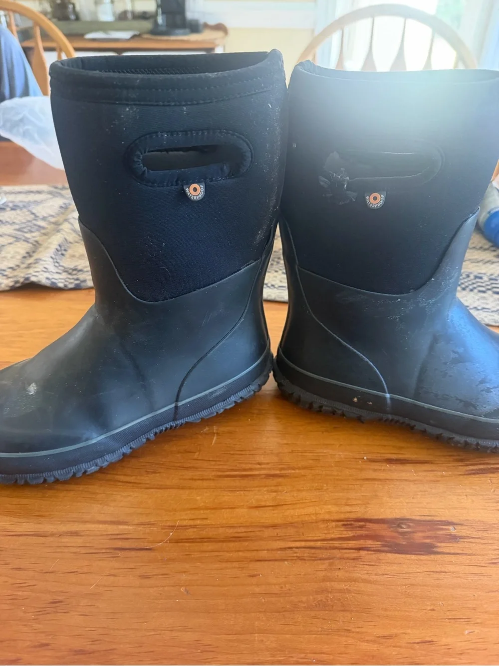 Bogs Kids Black Pull-On Rain Boots